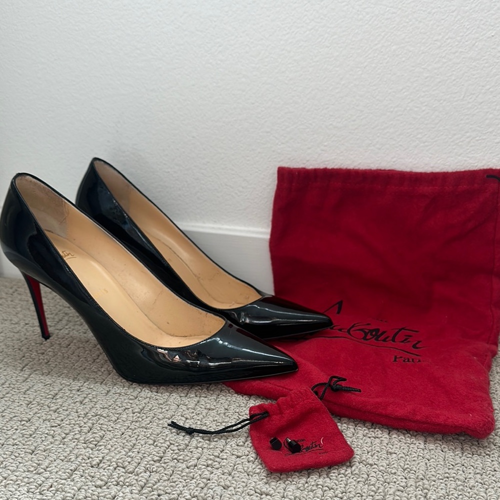 Christian Louboutin Black Patent Leather Pumps